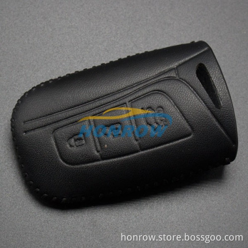 For Hyu 3 button key leather case for new SANTAFE.